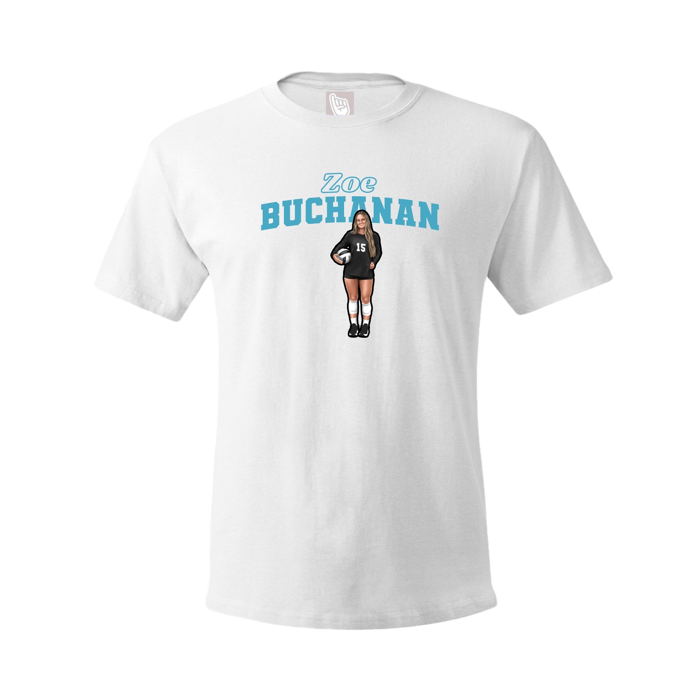 Youth Tee — Name Arch in White