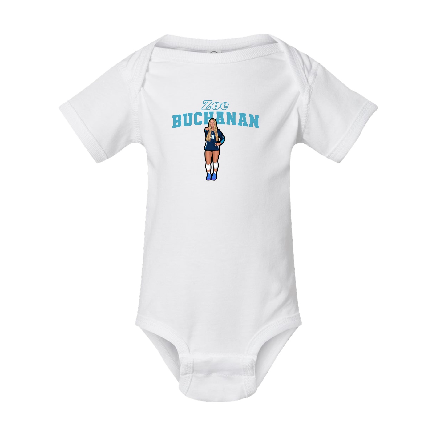 Baby Onesie — Name Arch in White