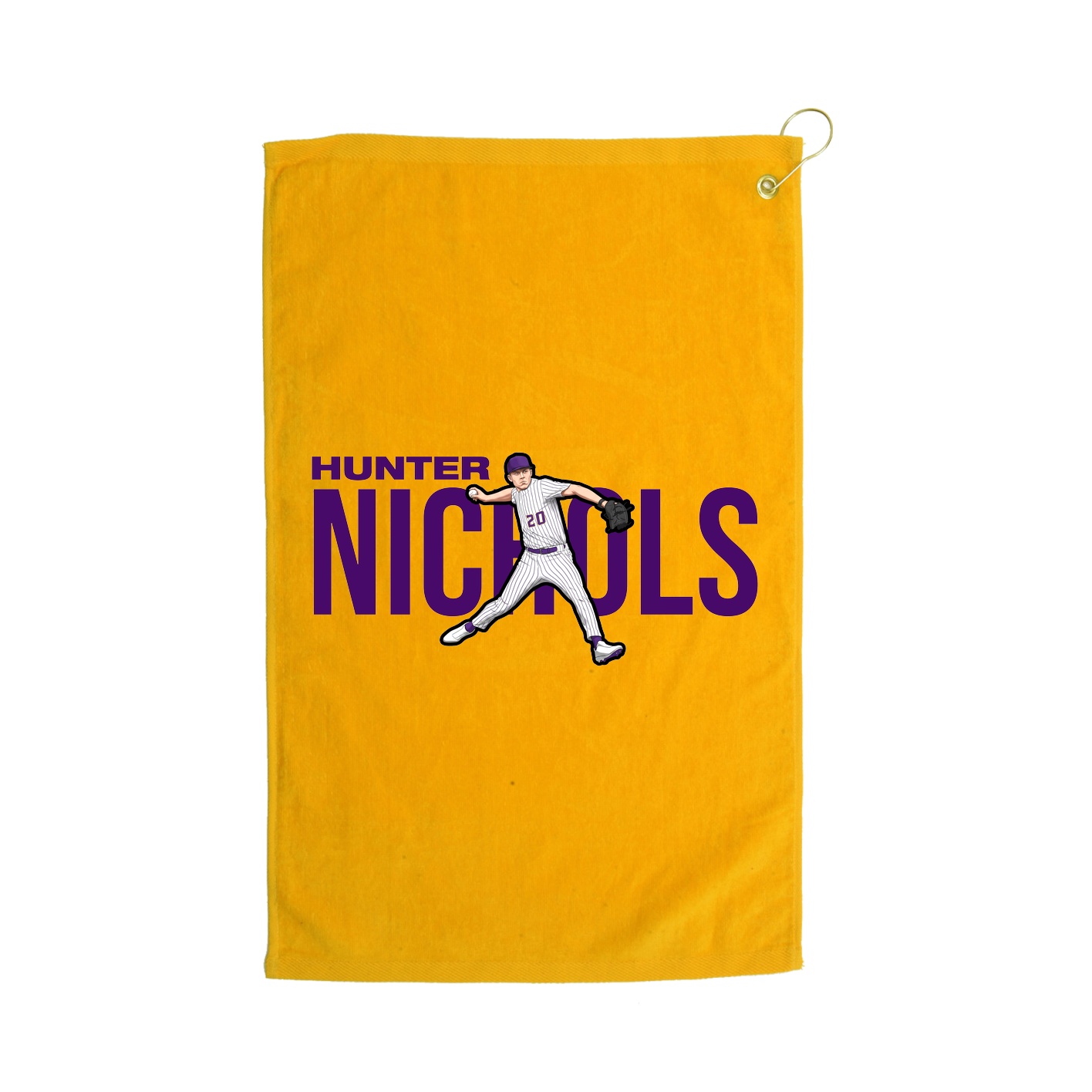 Golf Towel — Player Name in Gold