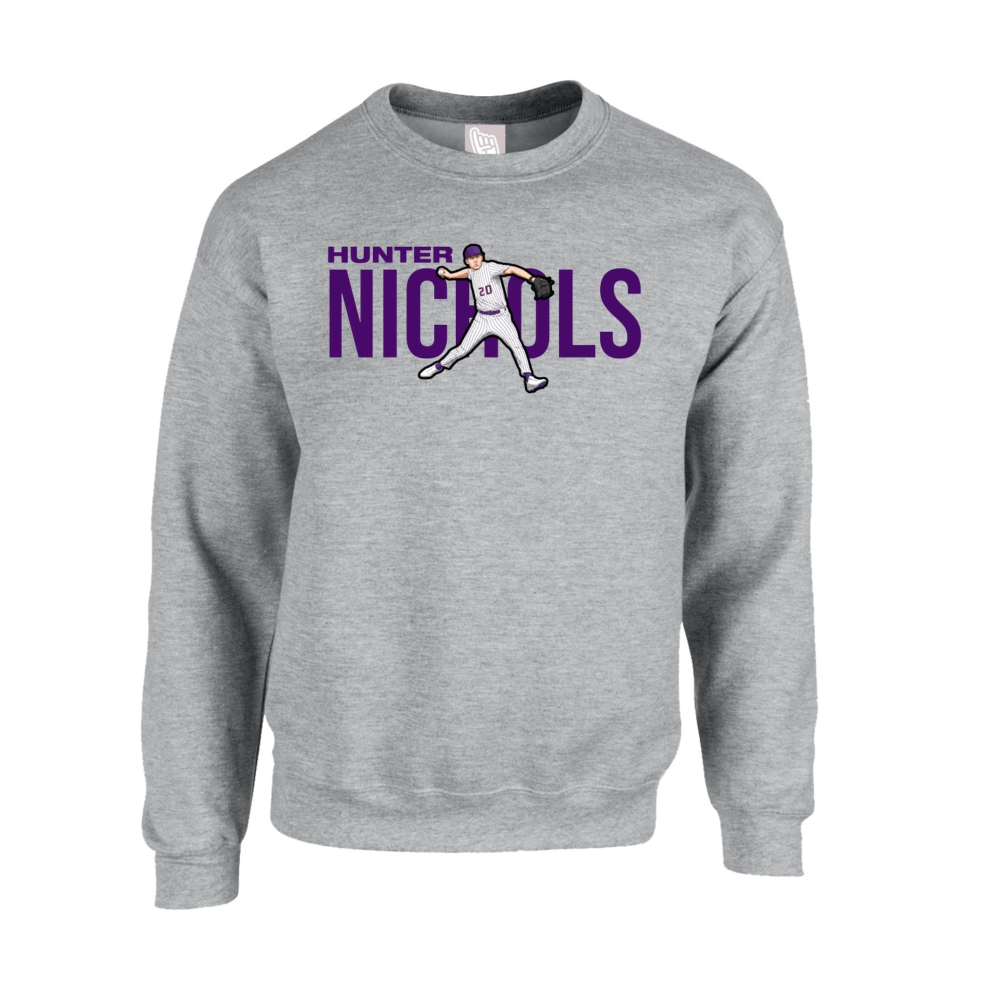 Fleece Crew — Player Name in Grey
