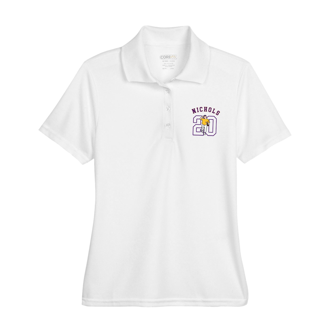 Womens Performance Polo — Shirsey Arch in White