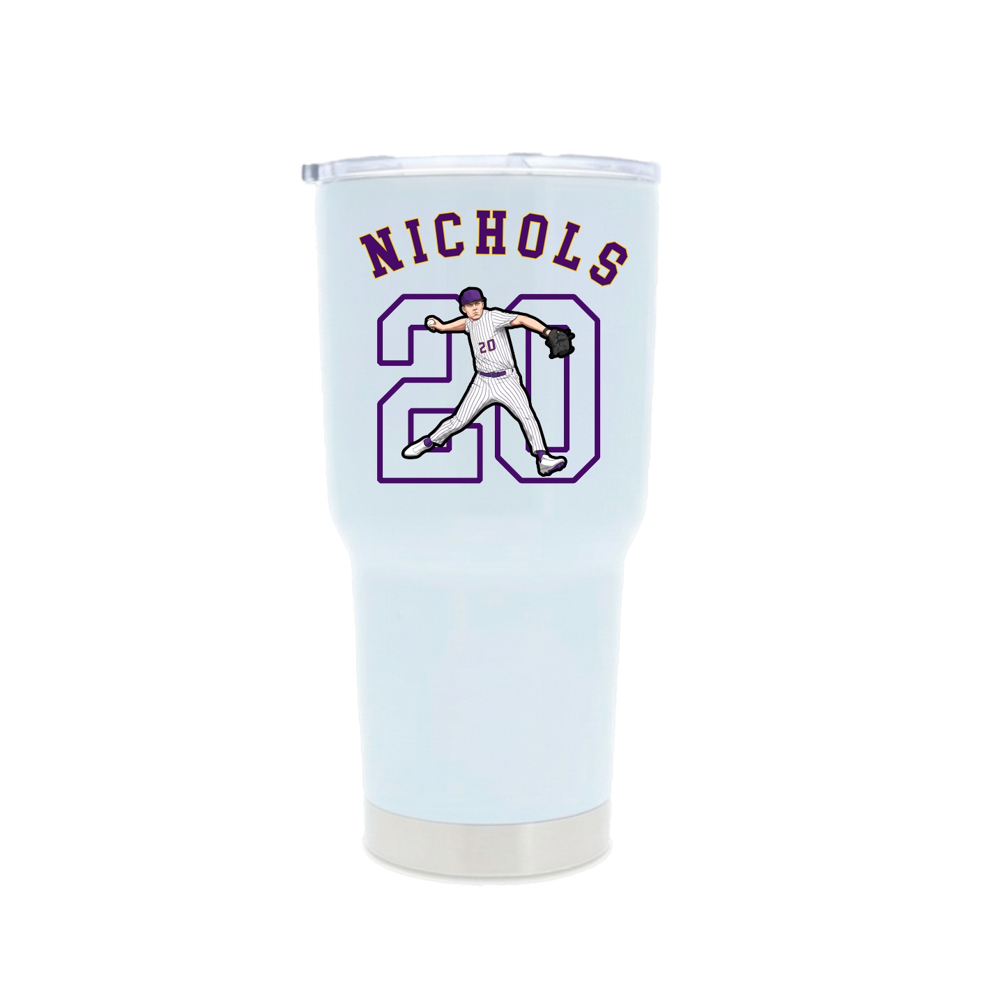 30oz Stainless Steel Tumbler — Shirsey Arch in White