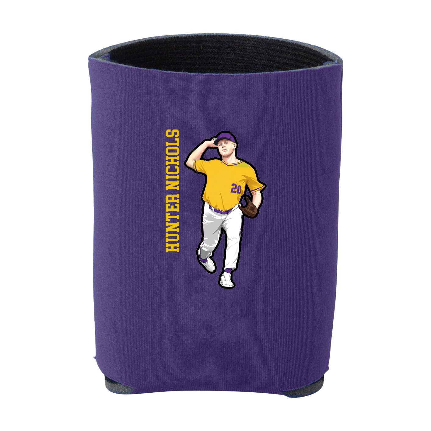 Can Holder — Name Vertical in Purple