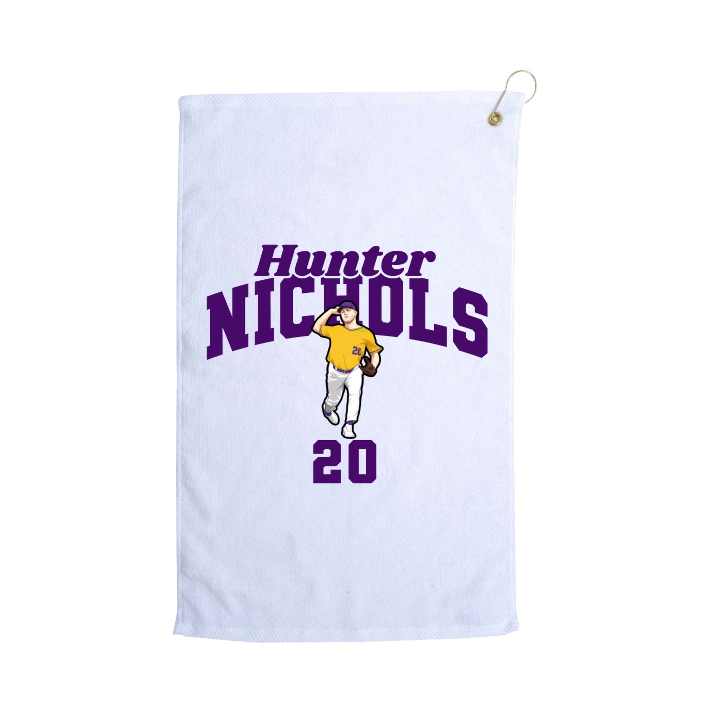 Golf Towel — Signature Arch in White