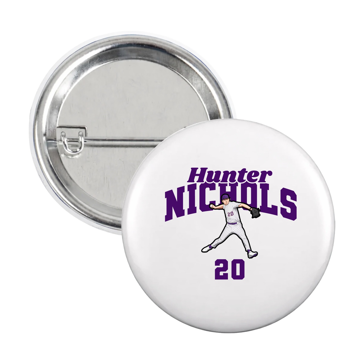 Game Day Button — Signature Arch in White