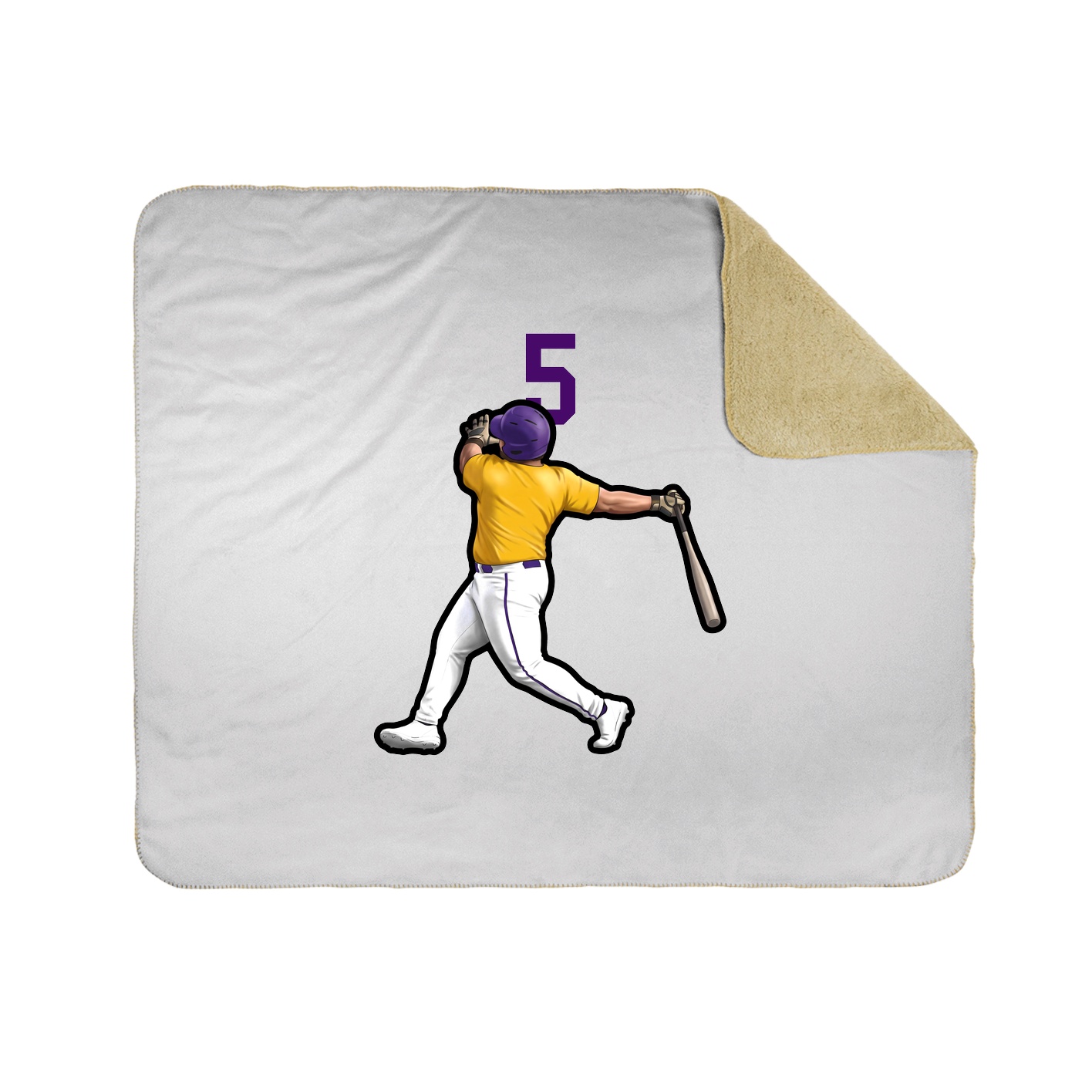 Throw Blanket — Number Top in White
