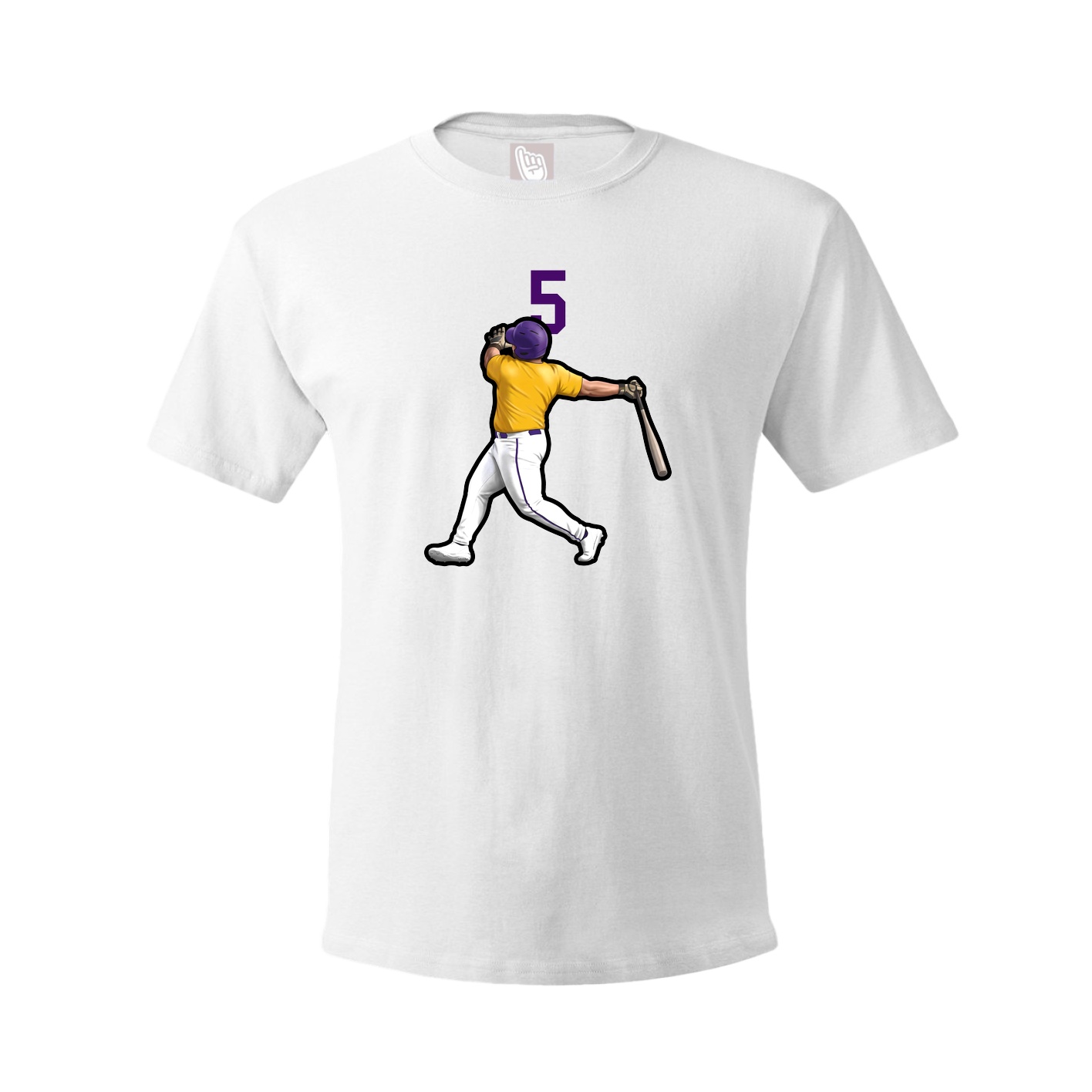 Youth Tee — Number Top in White