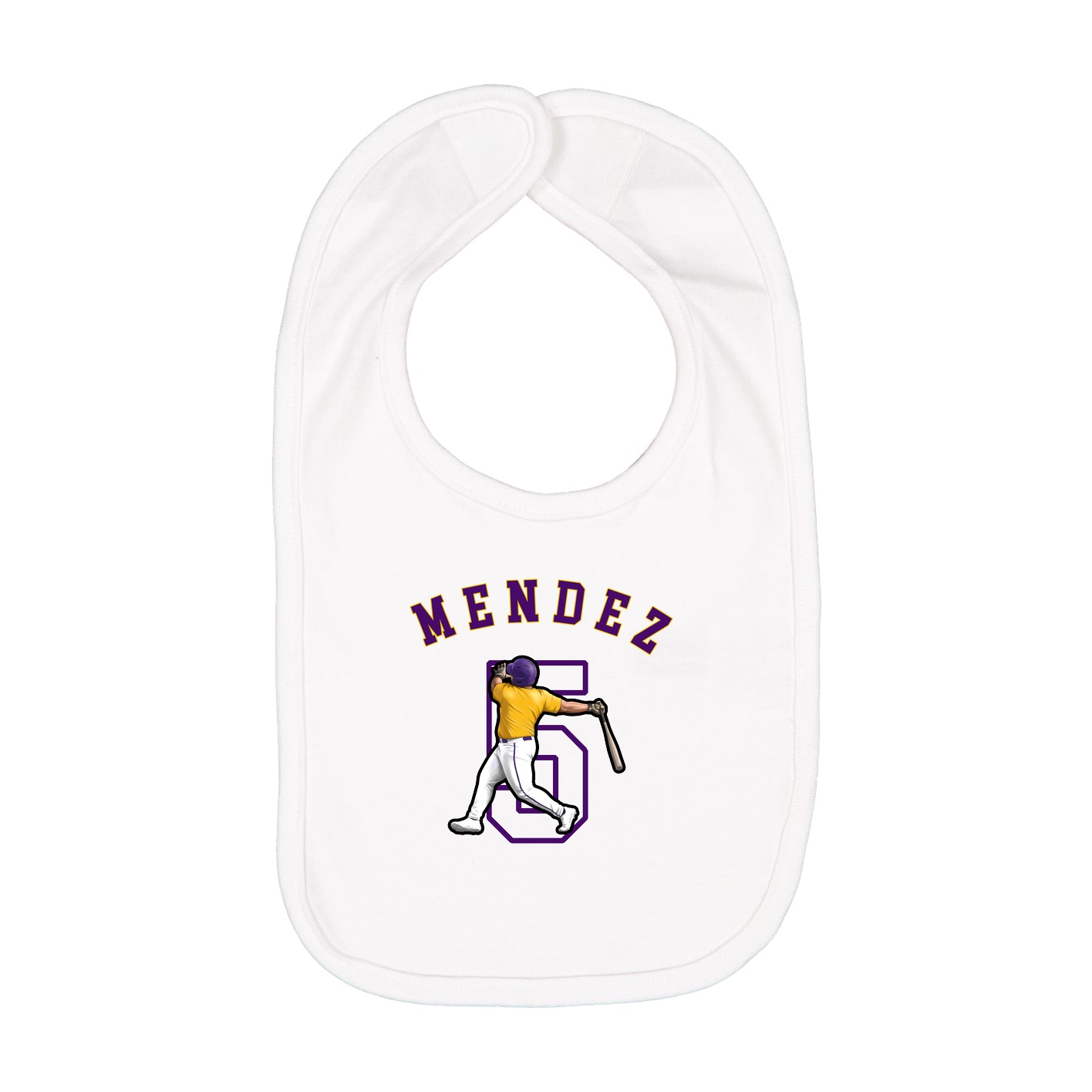 Infant Bib — Shirsey Arch in White