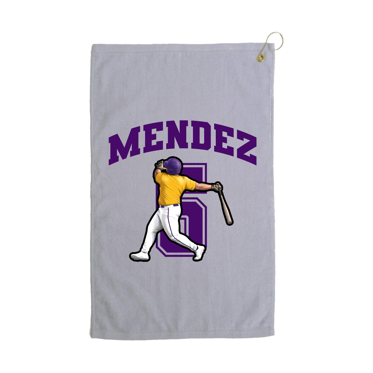 Golf Towel — Number in Grey