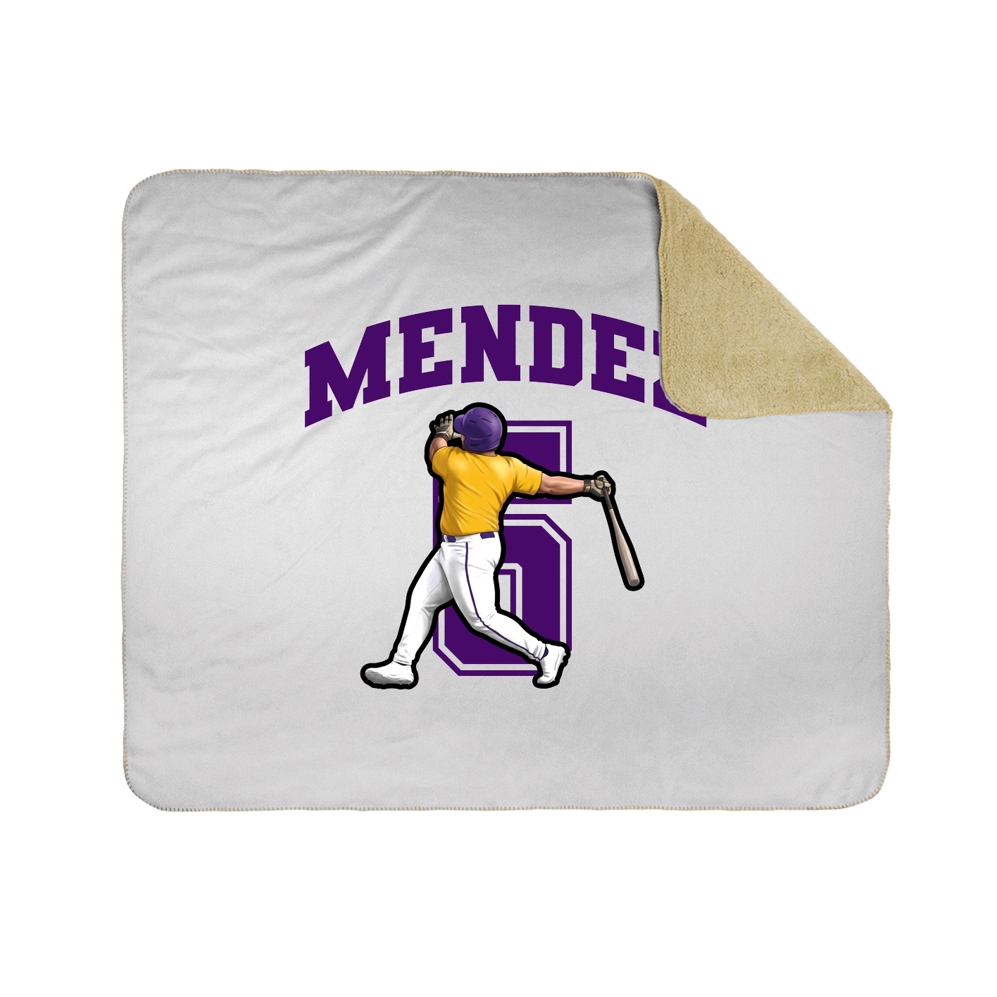 Throw Blanket — Number in White