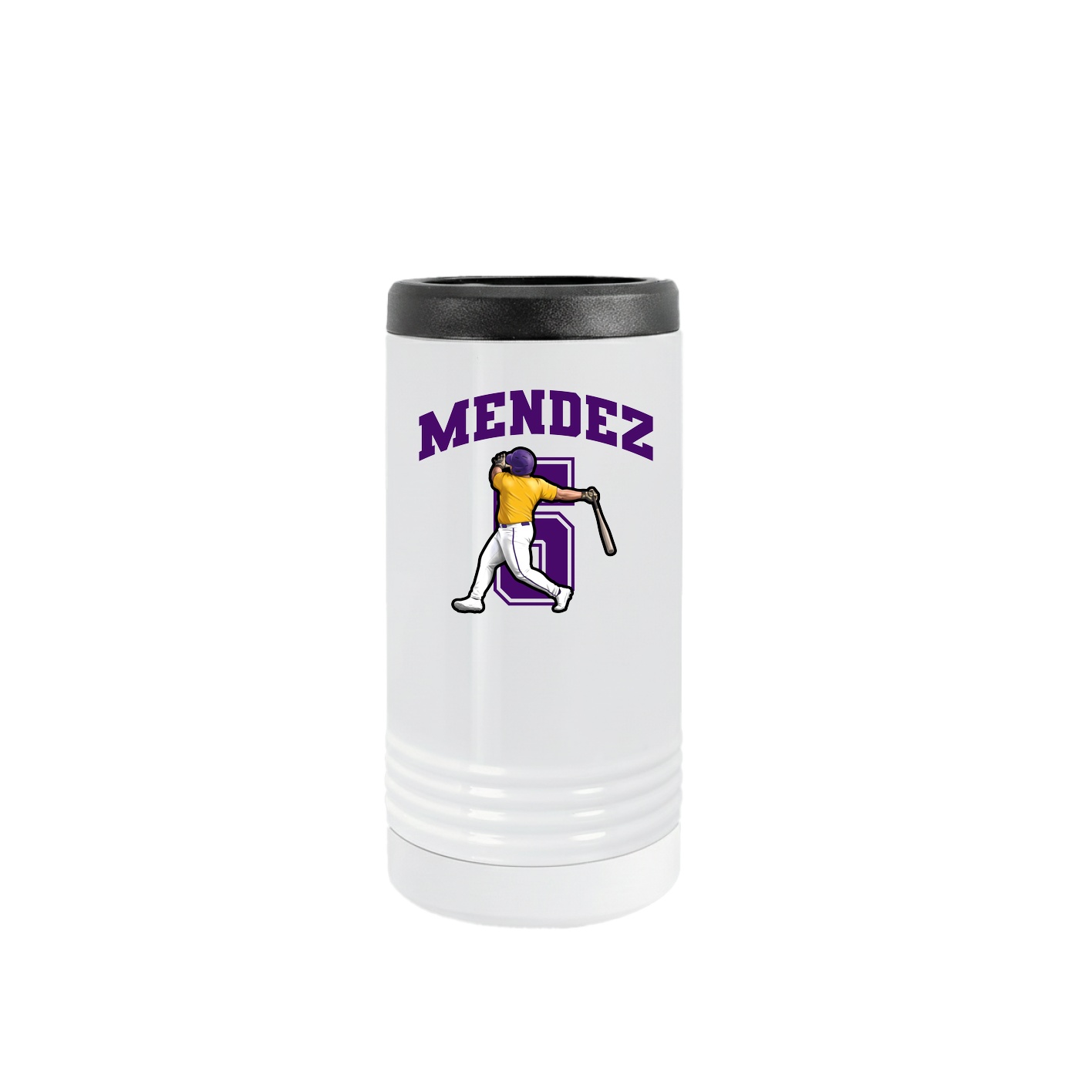 Slim Beverage Holder — Number in White