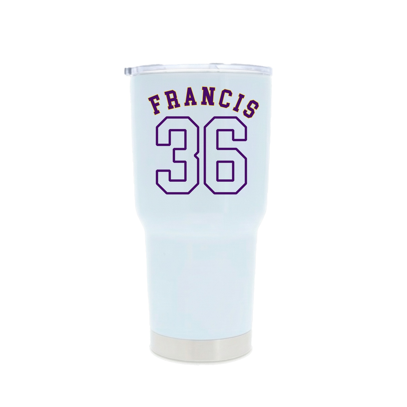 30oz Stainless Steel Tumbler — Shirsey Arch in White