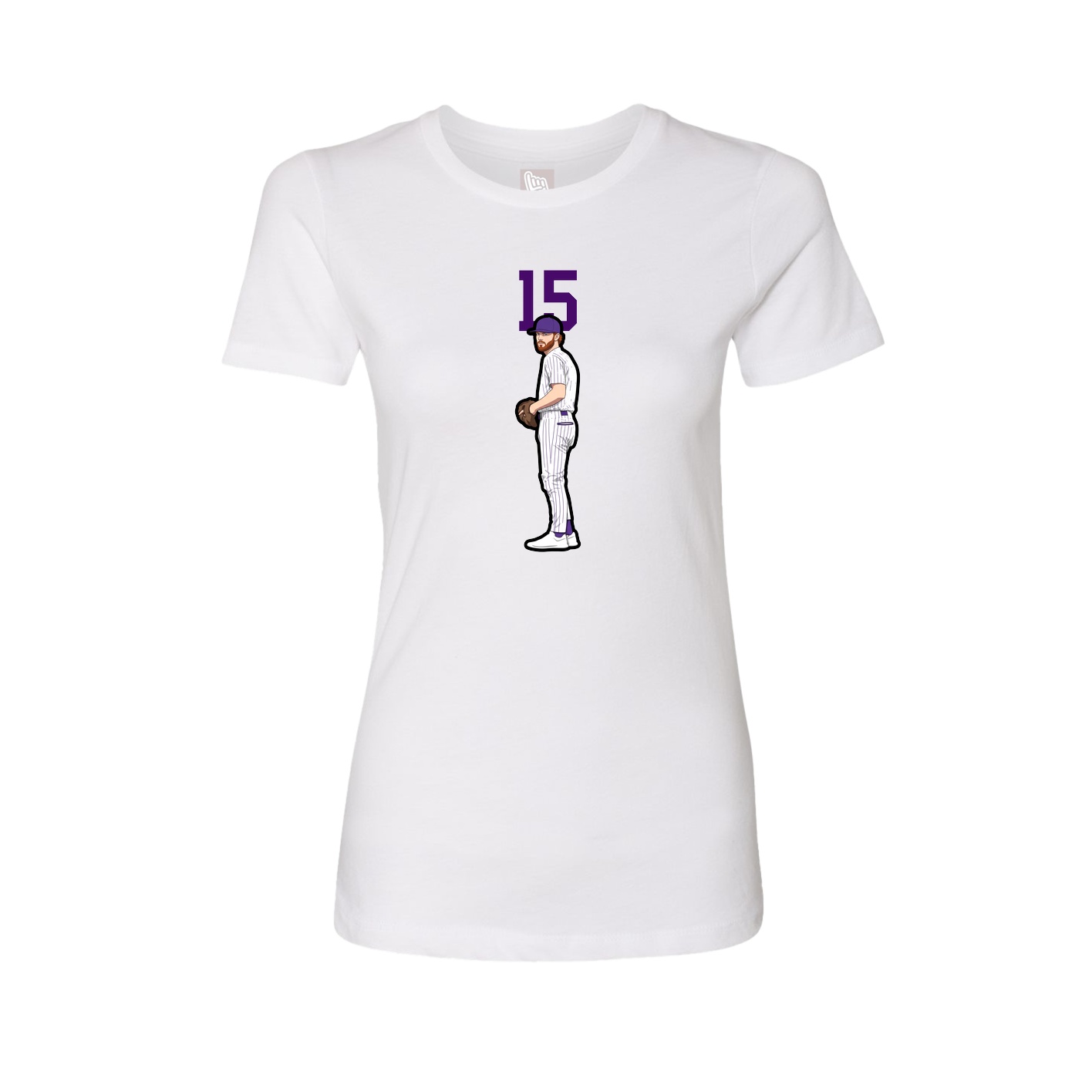 Fitted Women's Tee — Number Top in White