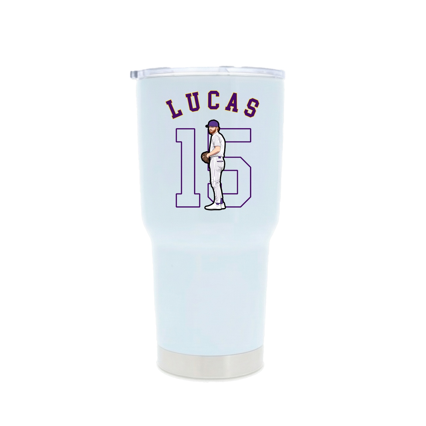 30oz Stainless Steel Tumbler — Shirsey Arch in White