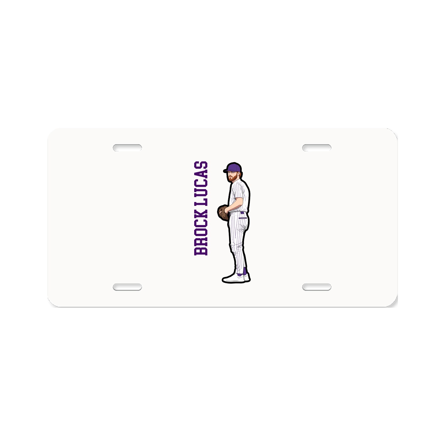 License Plate — Name Vertical in Classic