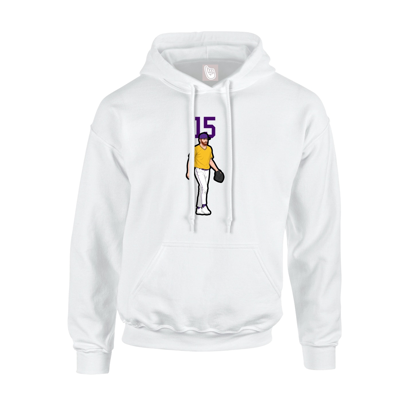 Hoodie — Number Top in White