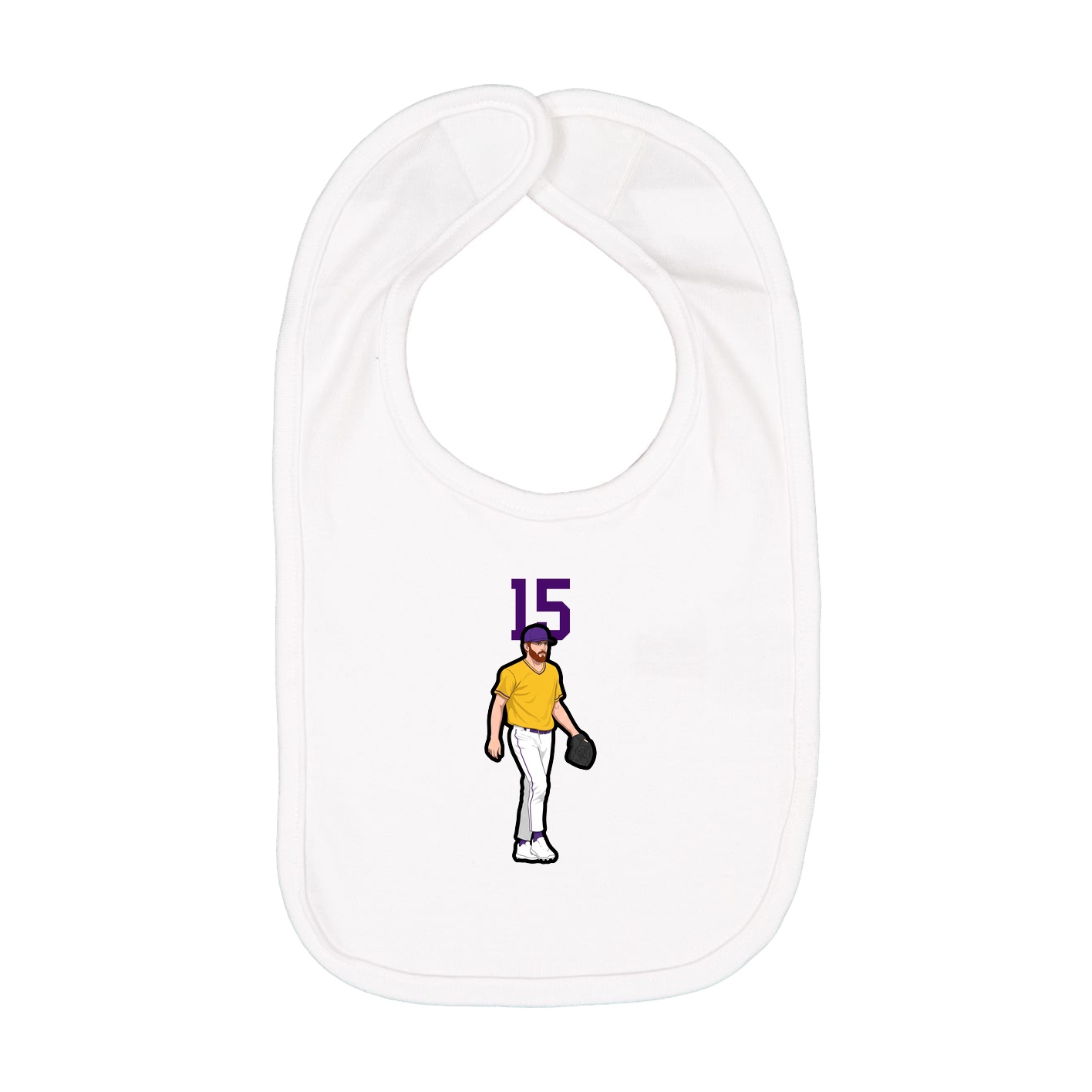 Infant Bib — Number Top in White