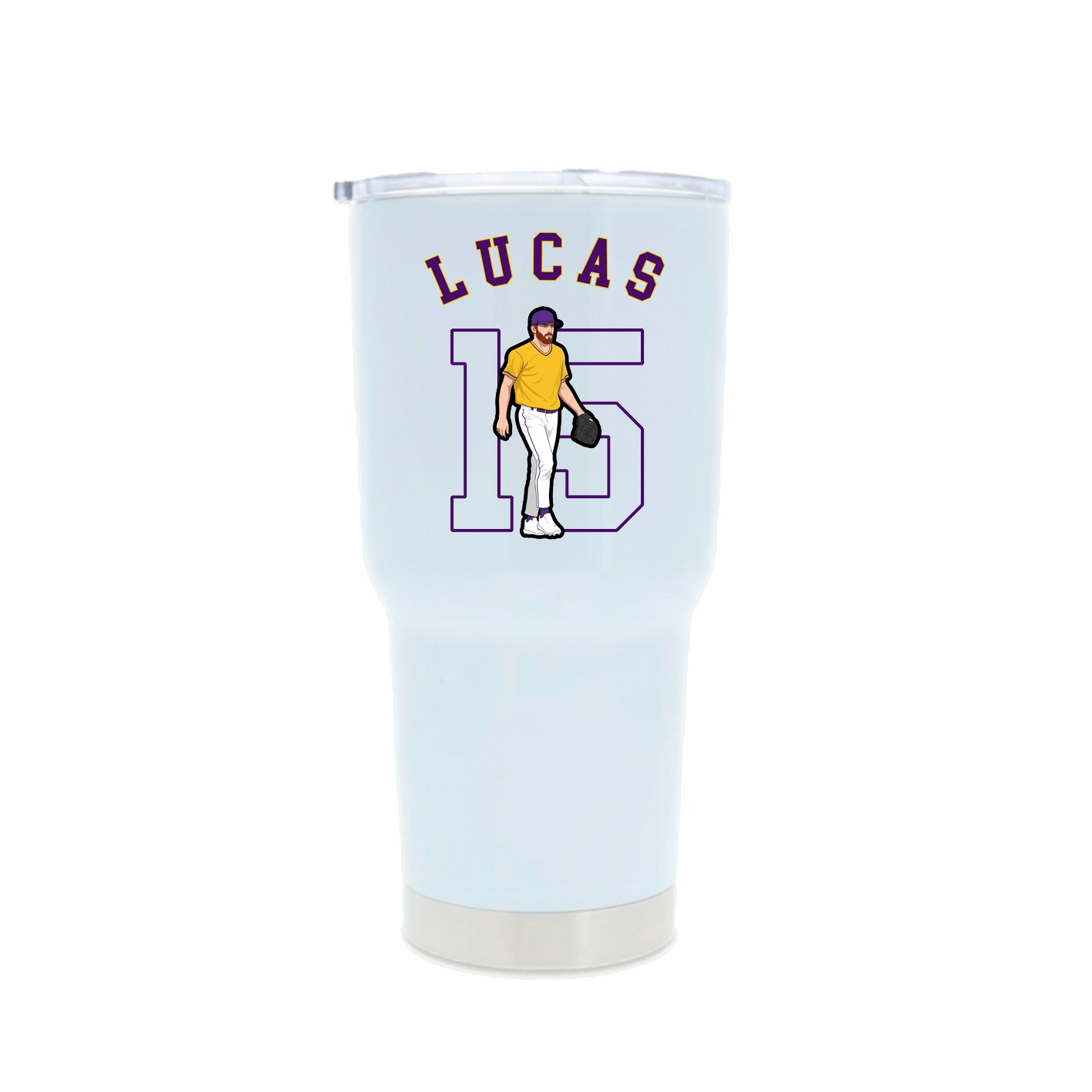 30oz Stainless Steel Tumbler — Shirsey Arch in White