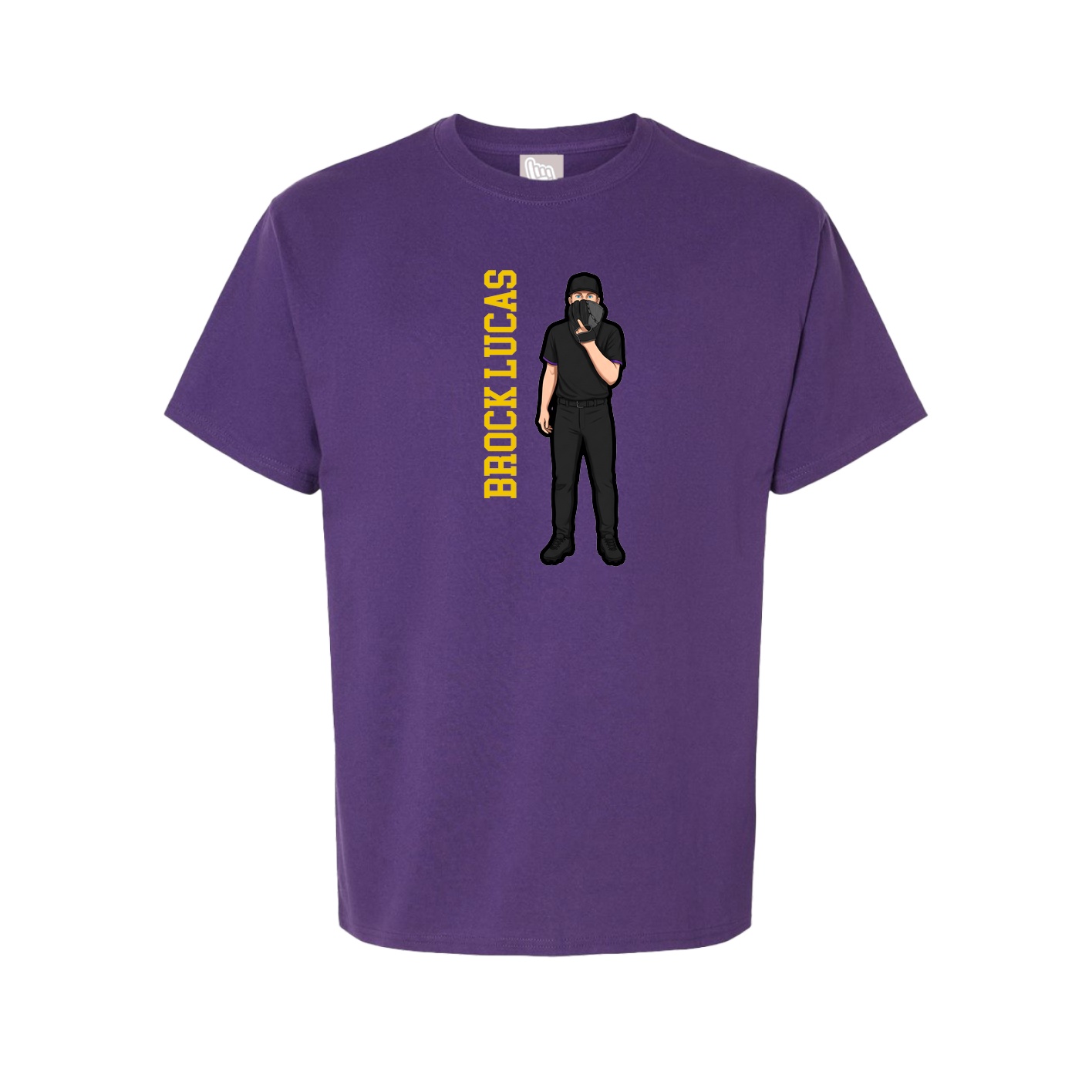 Tee — Name Vertical in Purple