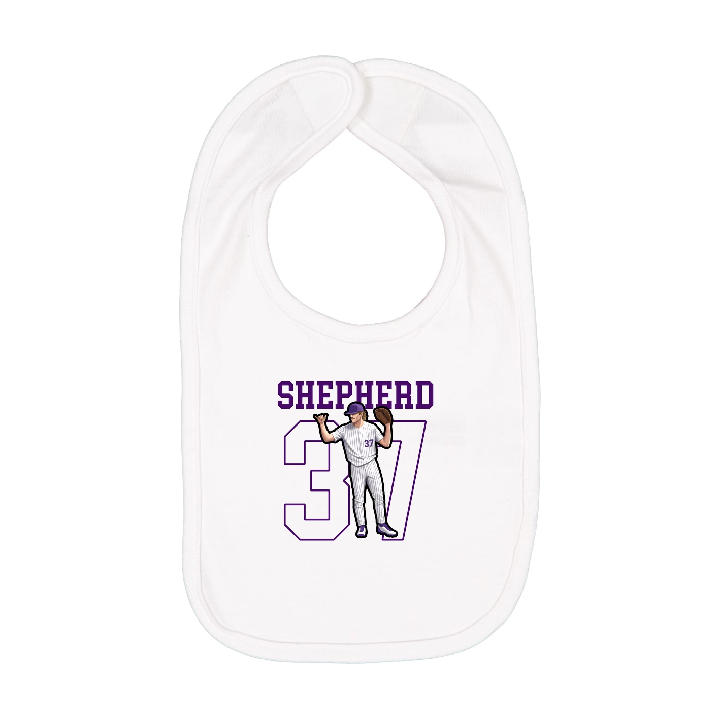 Infant Bib — Shirsey in White