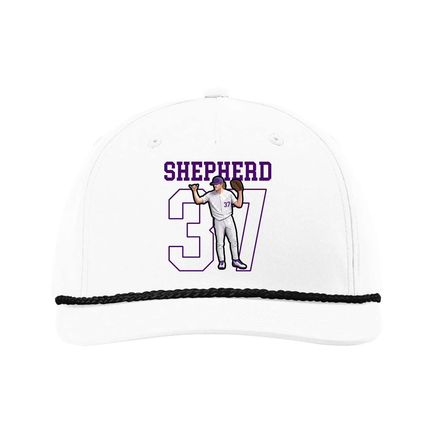 Five-Panel Classic Rope Cap — Shirsey in White