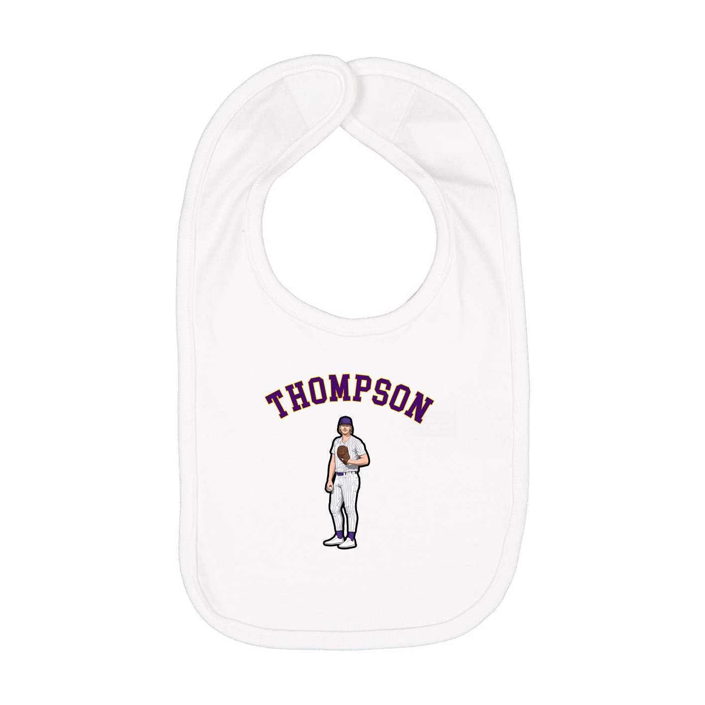 Infant Bib — Shirsey Arch in White