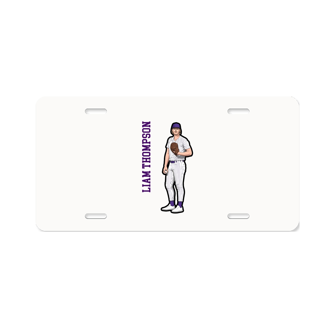 License Plate — Name Vertical in Classic