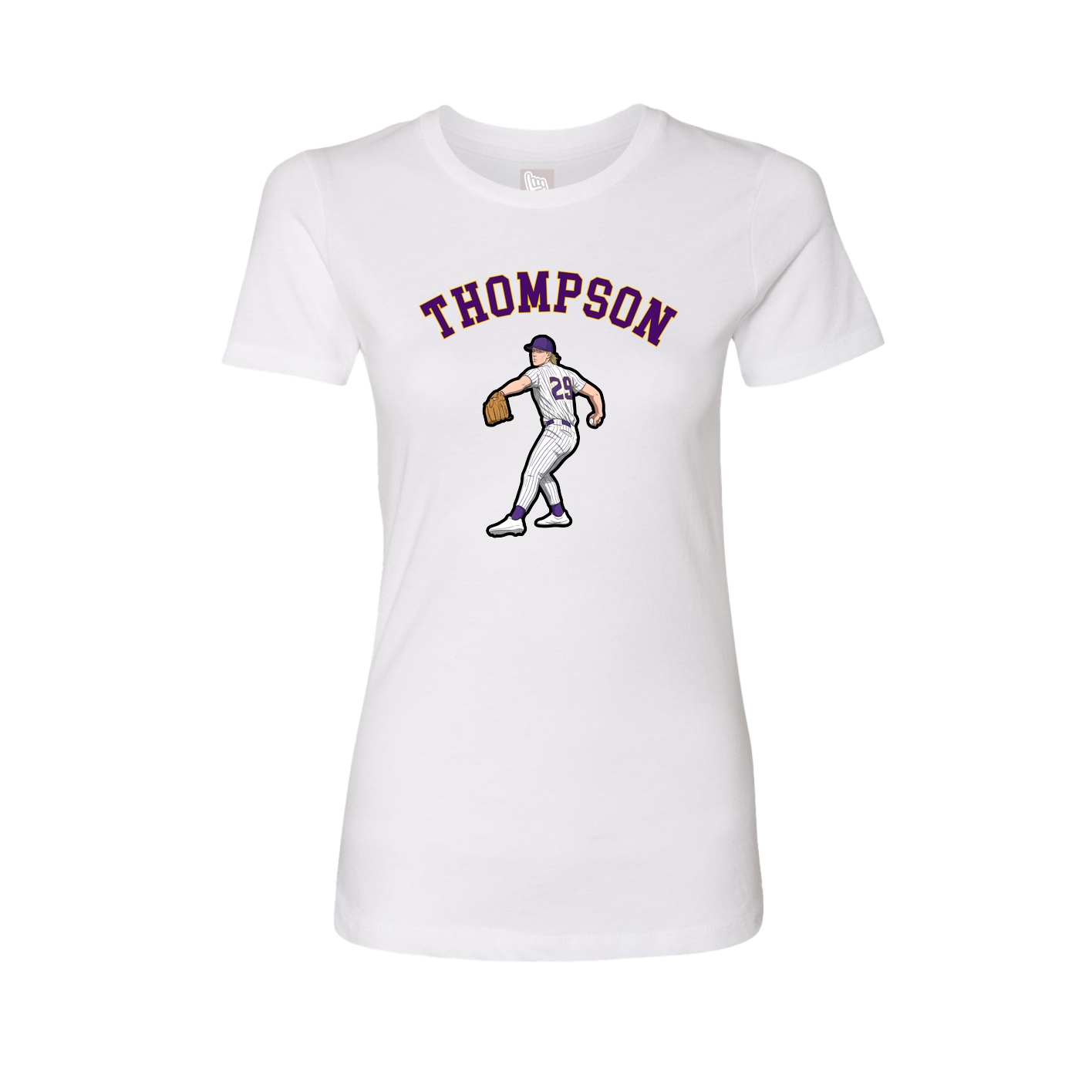 Fitted Women's Tee — Shirsey Arch in White