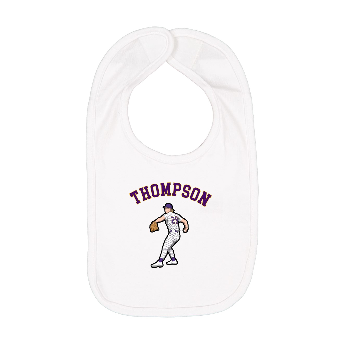 Infant Bib — Shirsey Arch in White