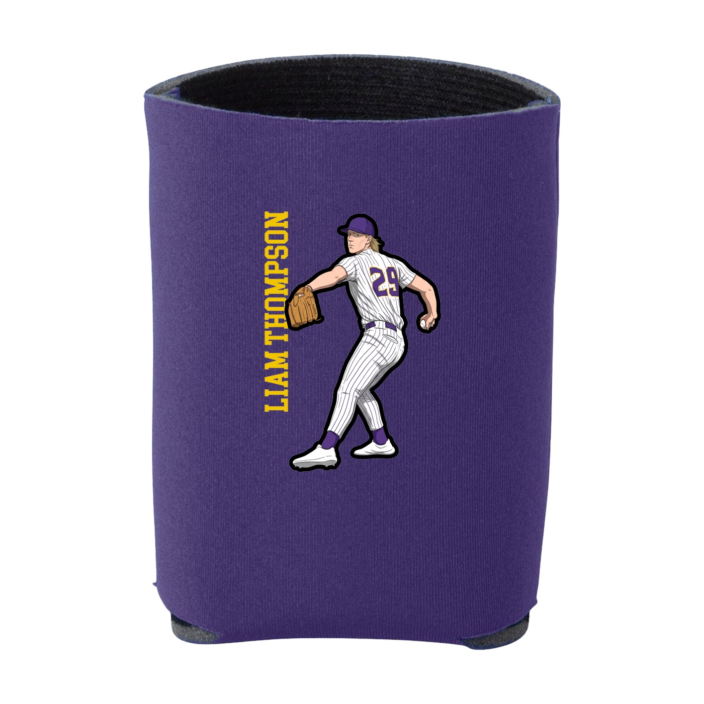 Can Holder — Name Vertical in Purple