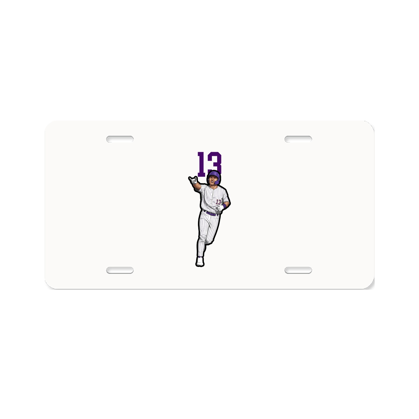 License Plate — Number Top in Classic
