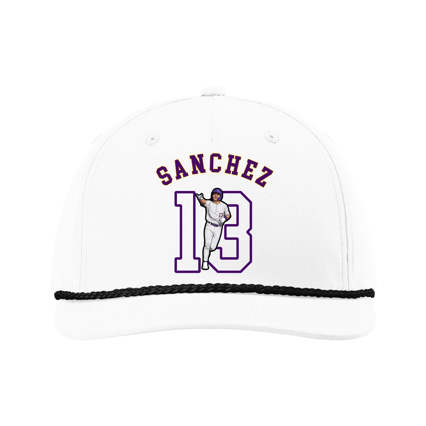 Five-Panel Classic Rope Cap — Shirsey Arch in White