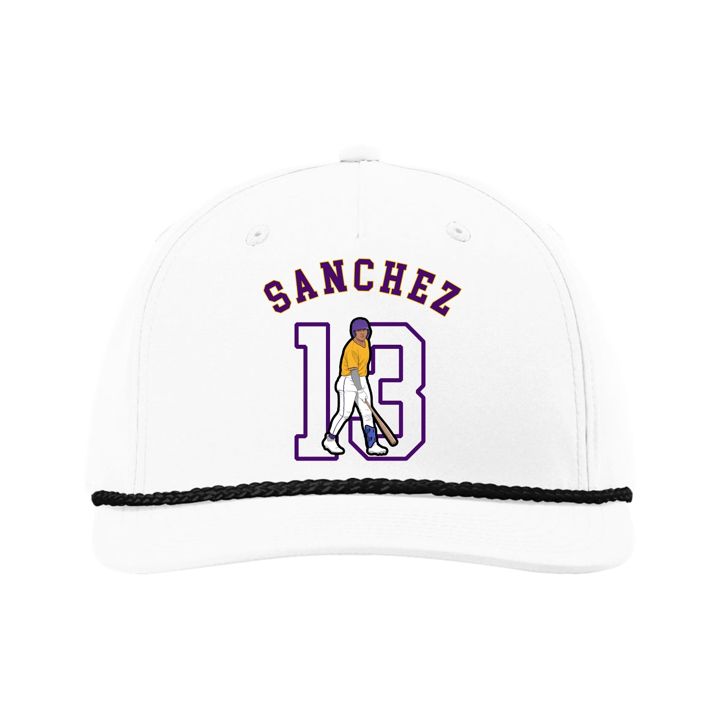 Five-Panel Classic Rope Cap — Shirsey Arch in White