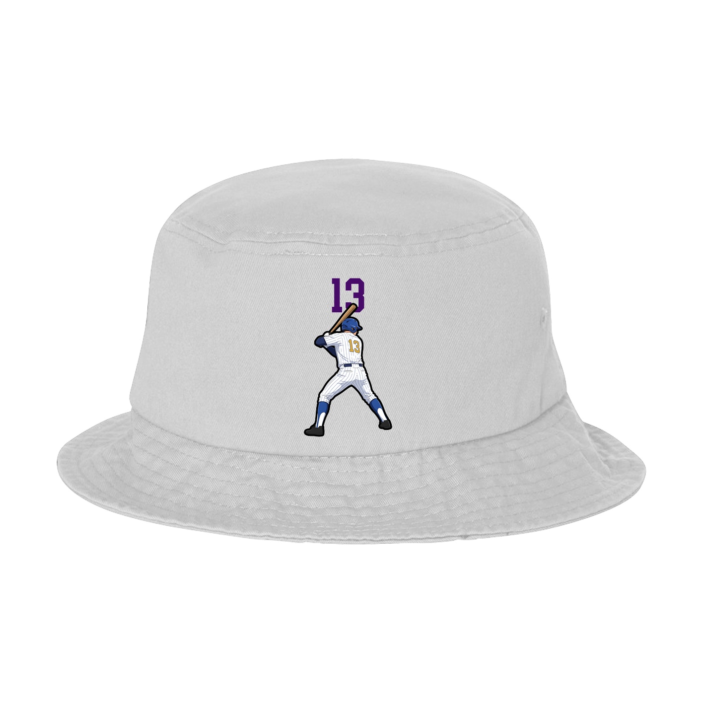 Bucket Cap — Number Top in White