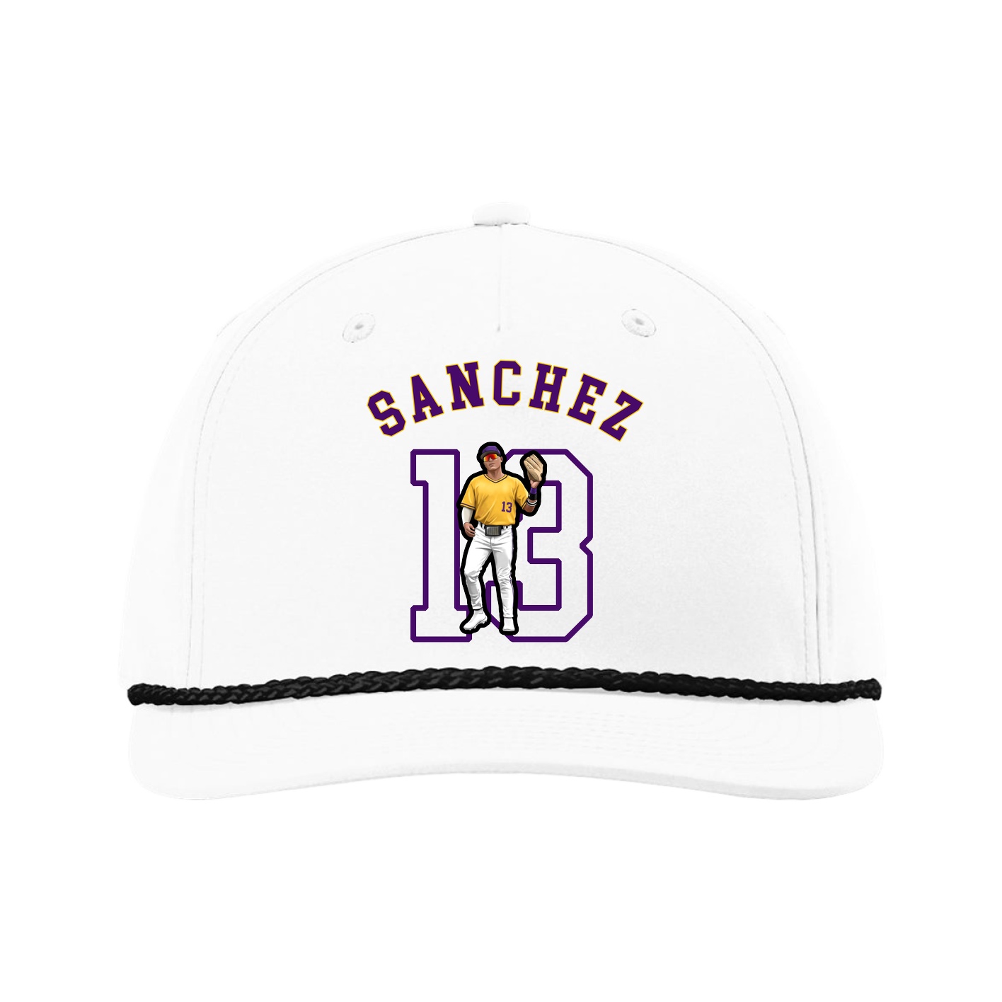 Five-Panel Classic Rope Cap — Shirsey Arch in White
