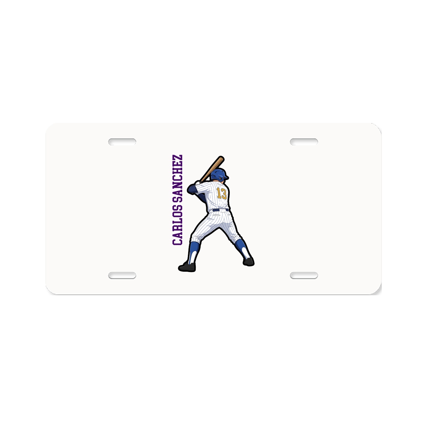 License Plate — Name Vertical in Classic