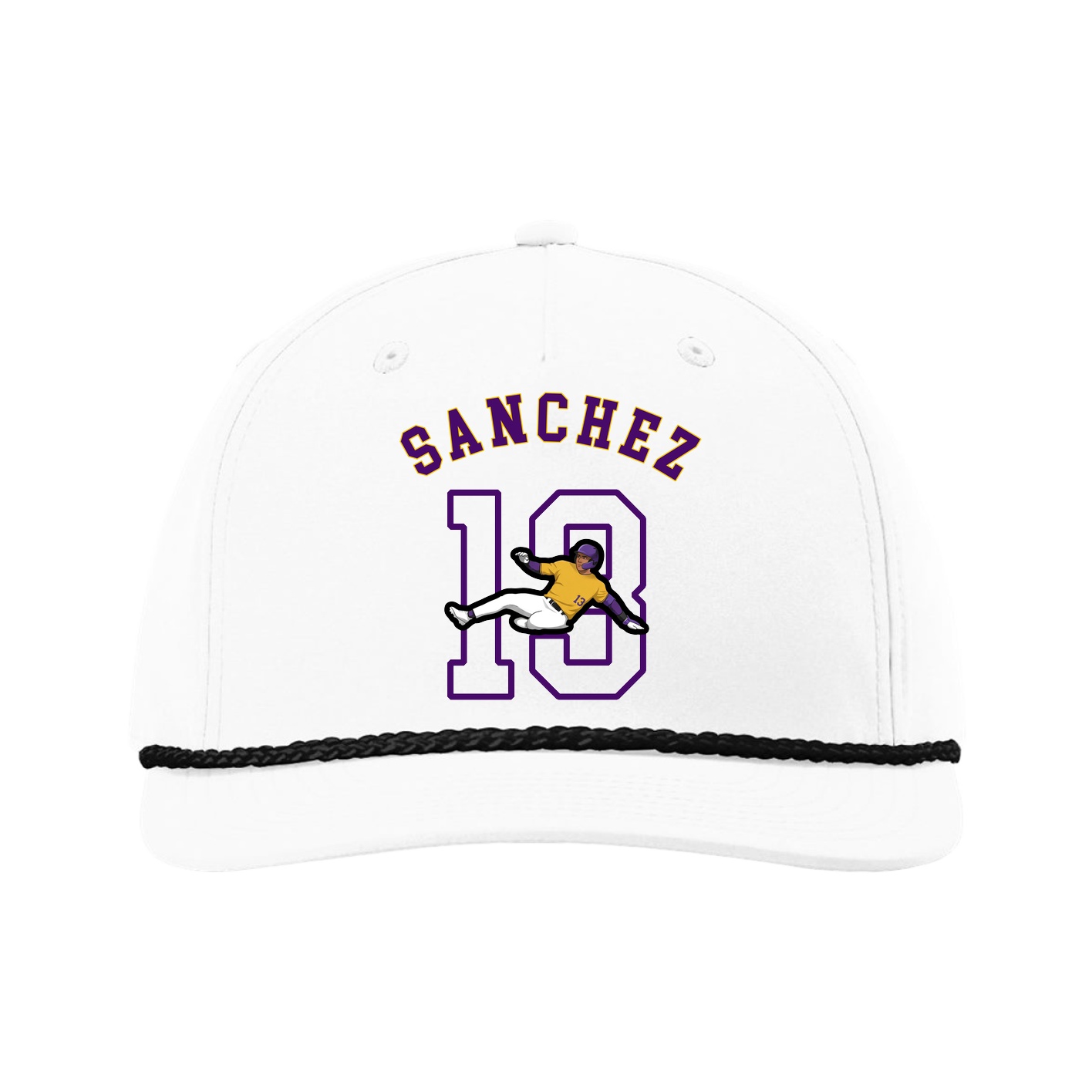 Five-Panel Classic Rope Cap — Shirsey Arch in White