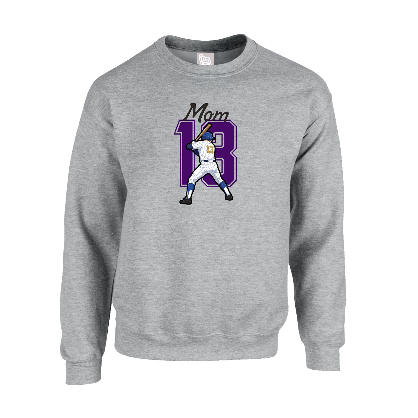 Fleece Crew — Mothers Day Shirsey in Grey