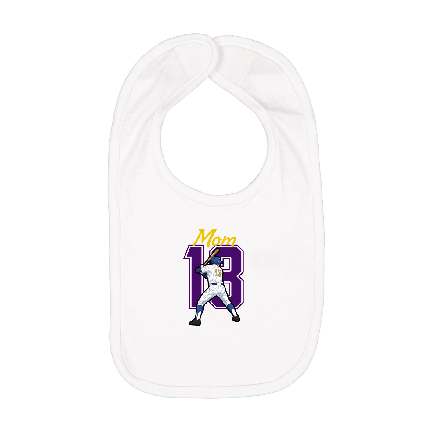 Infant Bib — Mothers Day Shirsey in White