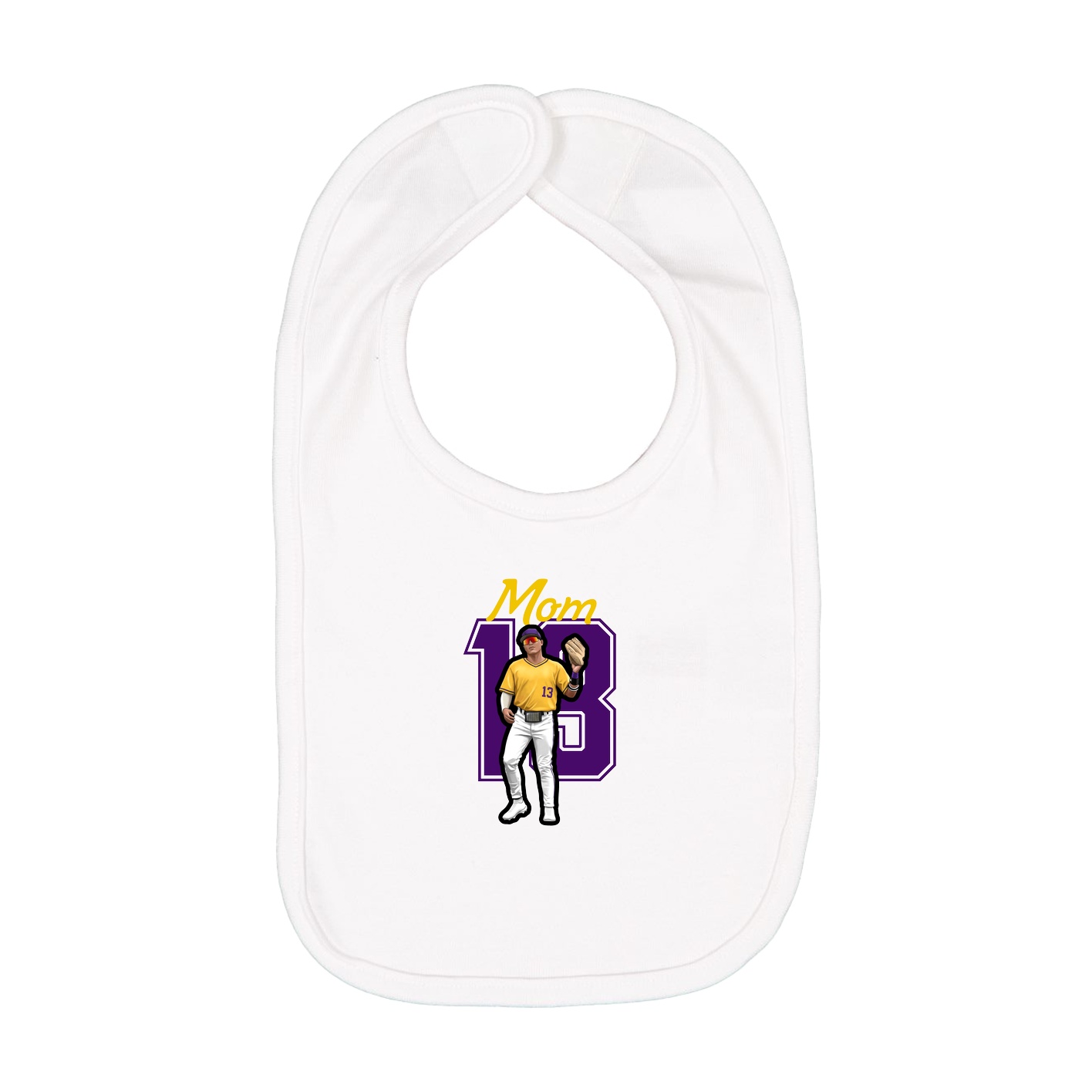Infant Bib — Mothers Day Shirsey in White