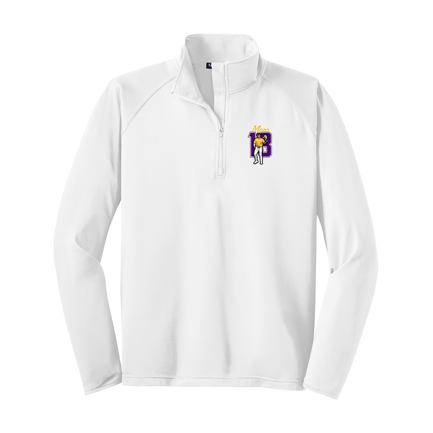 Q-Zip Pullover — Mothers Day Shirsey in White