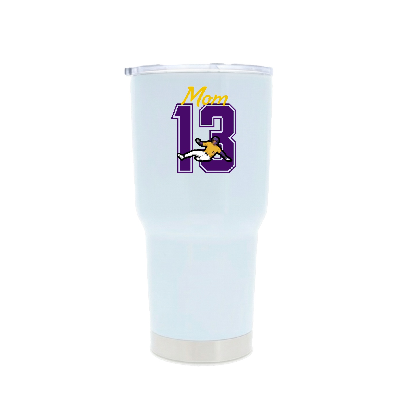30oz Stainless Steel Tumbler — Mothers Day Shirsey in White