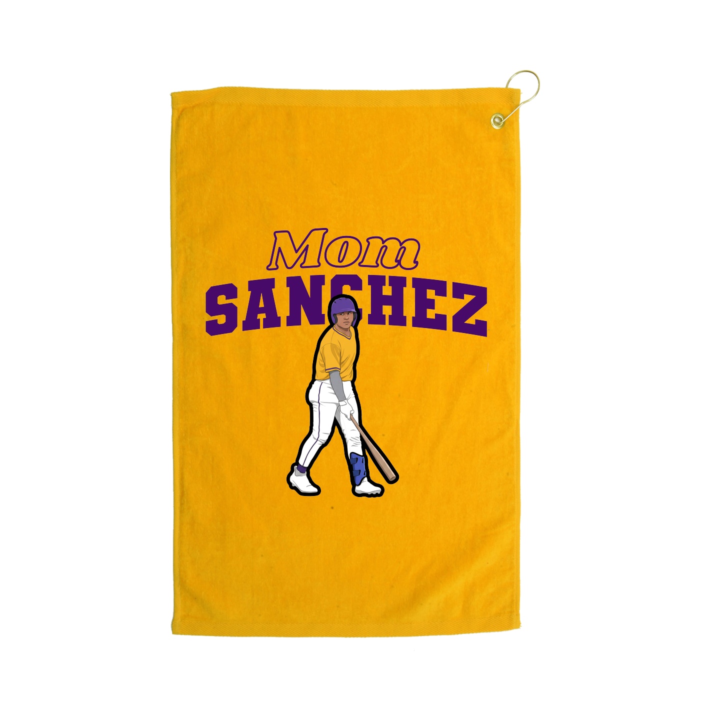 Golf Towel — Mothers Day Block in Gold
