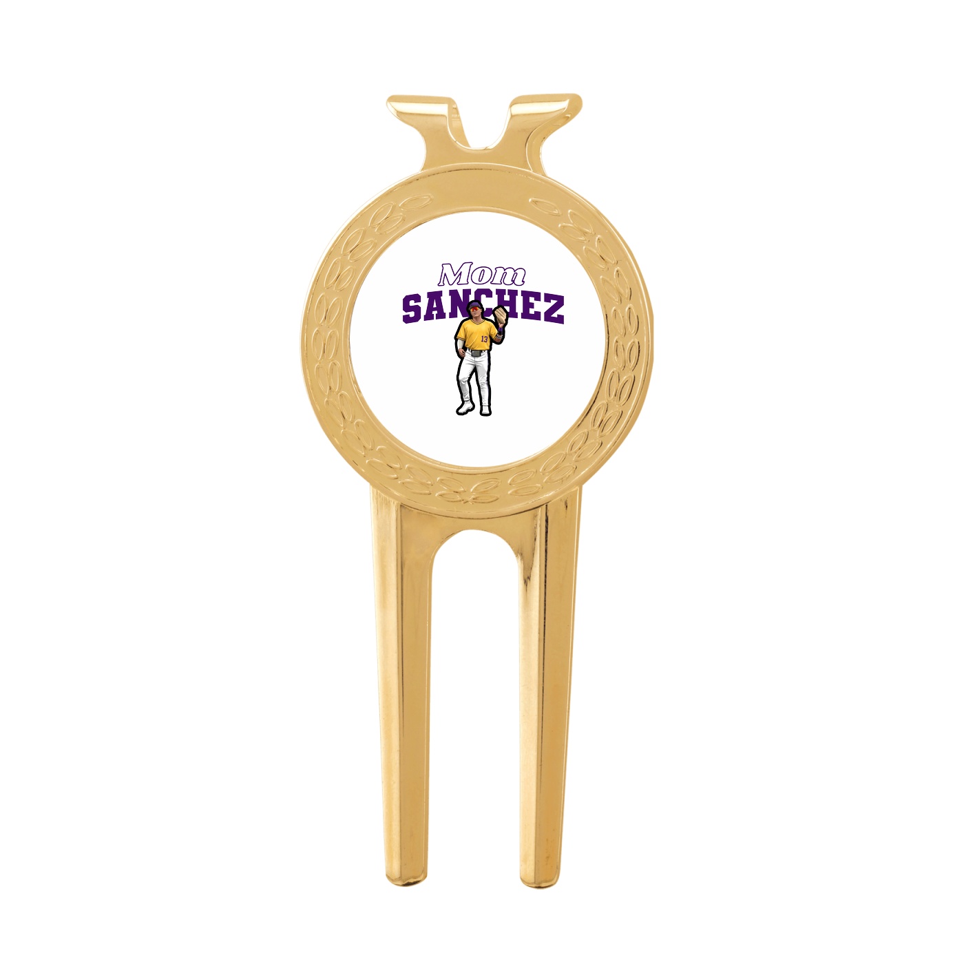 Divot Tool with Ball Marker — Mothers Day Block in Classic