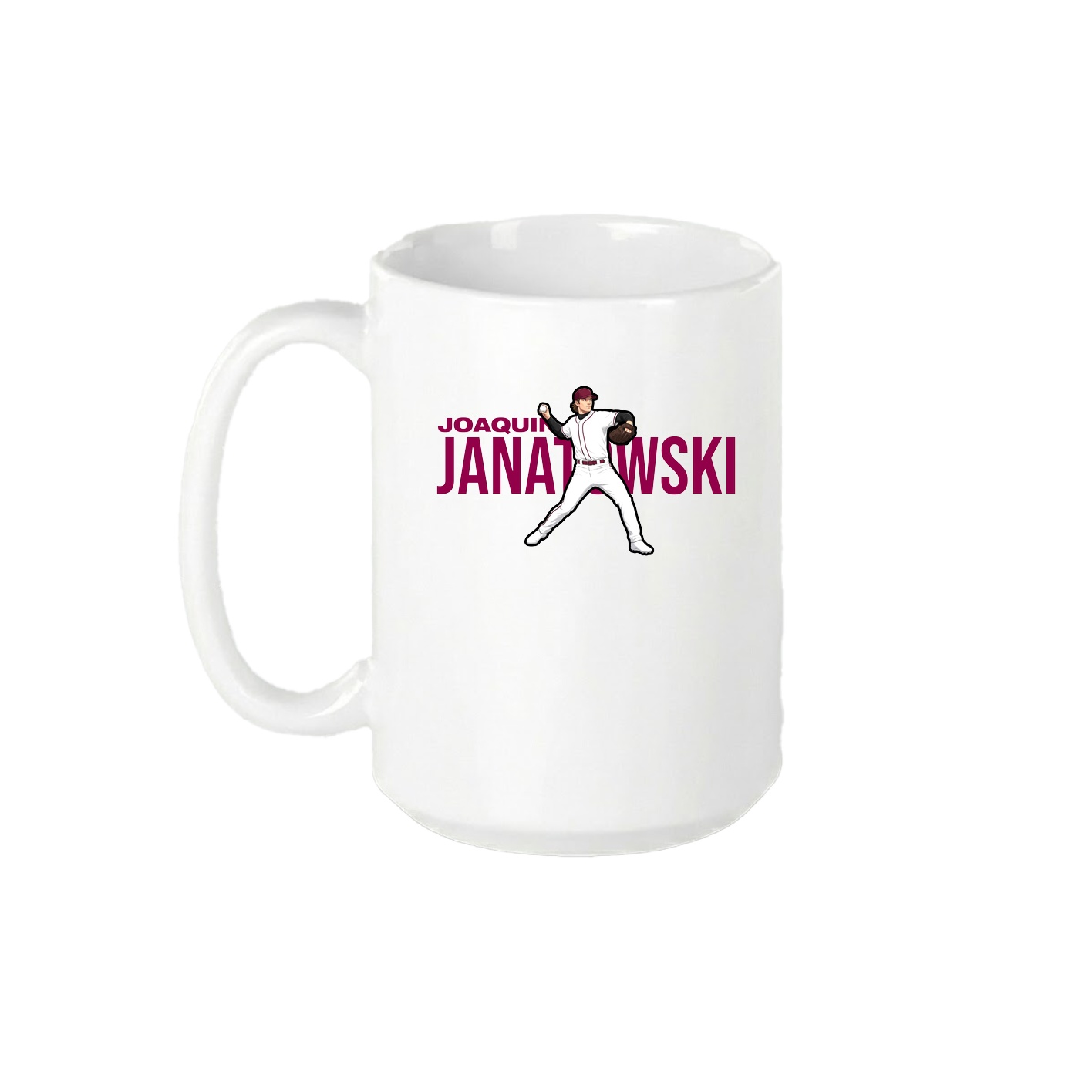 15oz Coffee Mug — Player Name in White