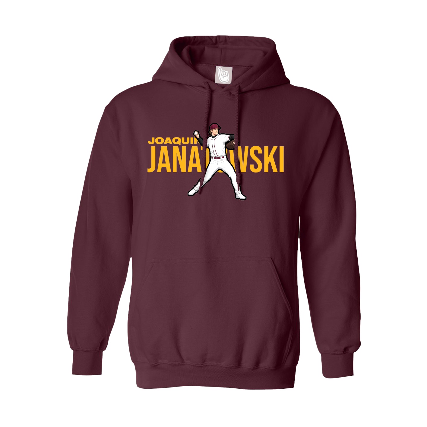Hoodie — Player Name in Maroon