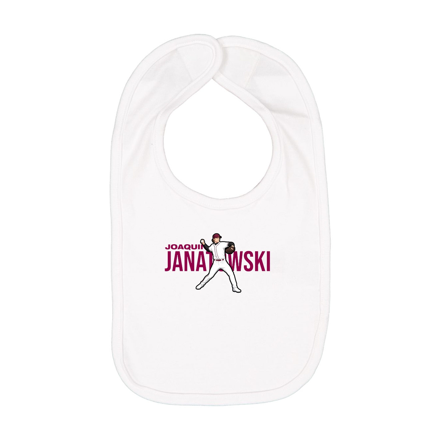 Infant Bib — Player Name in White
