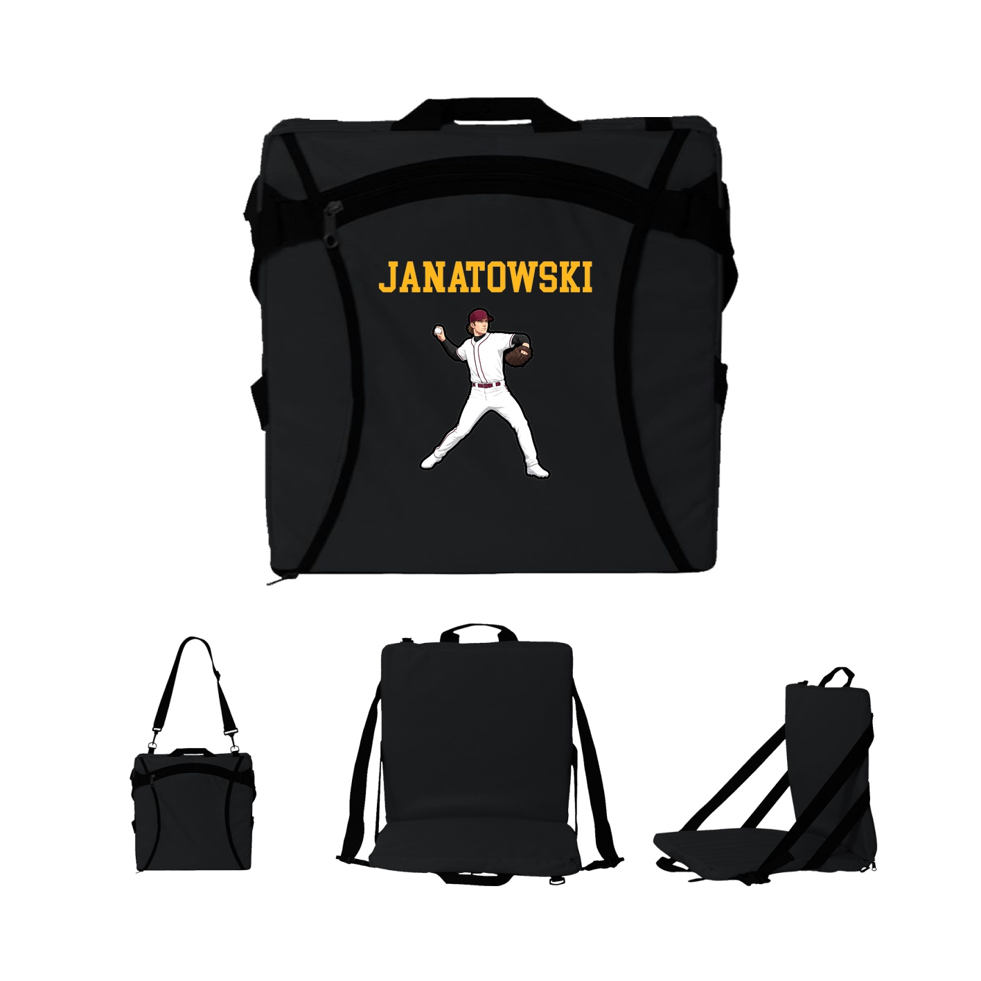 Folding Stadium Seat — Shirsey in Black