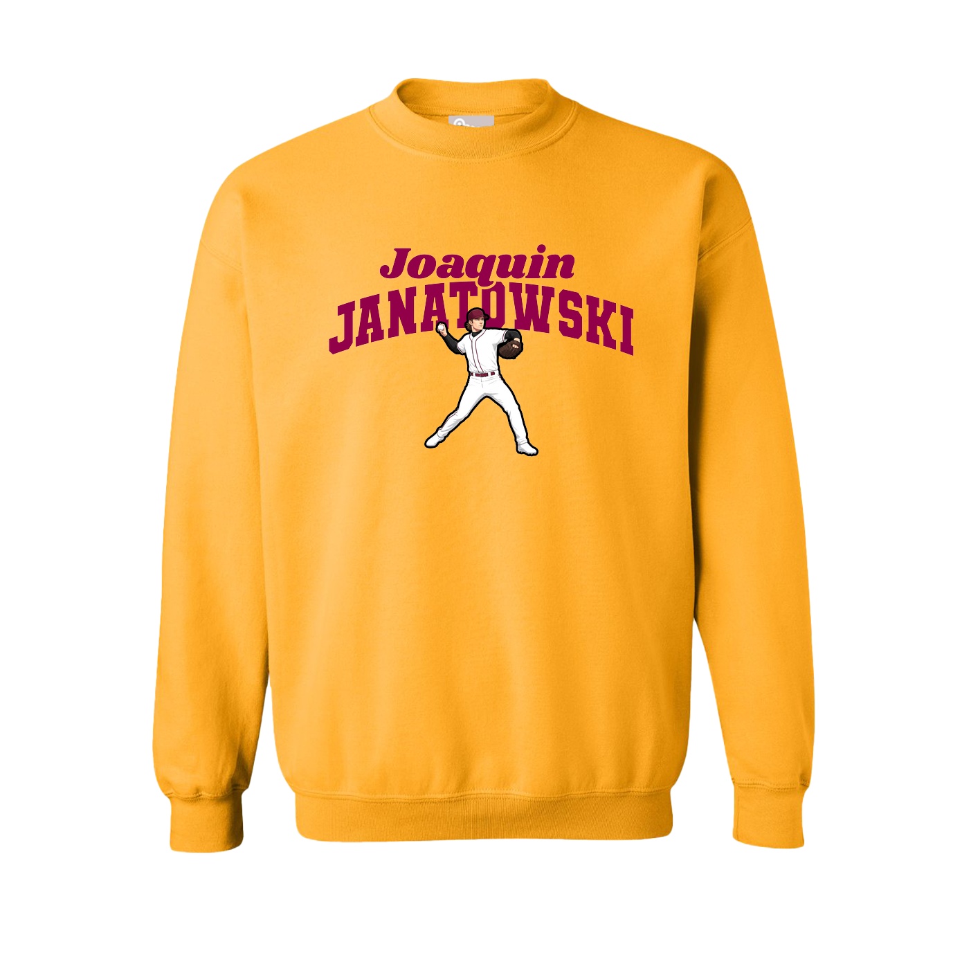 Fleece Crew — Signature Arch in Gold
