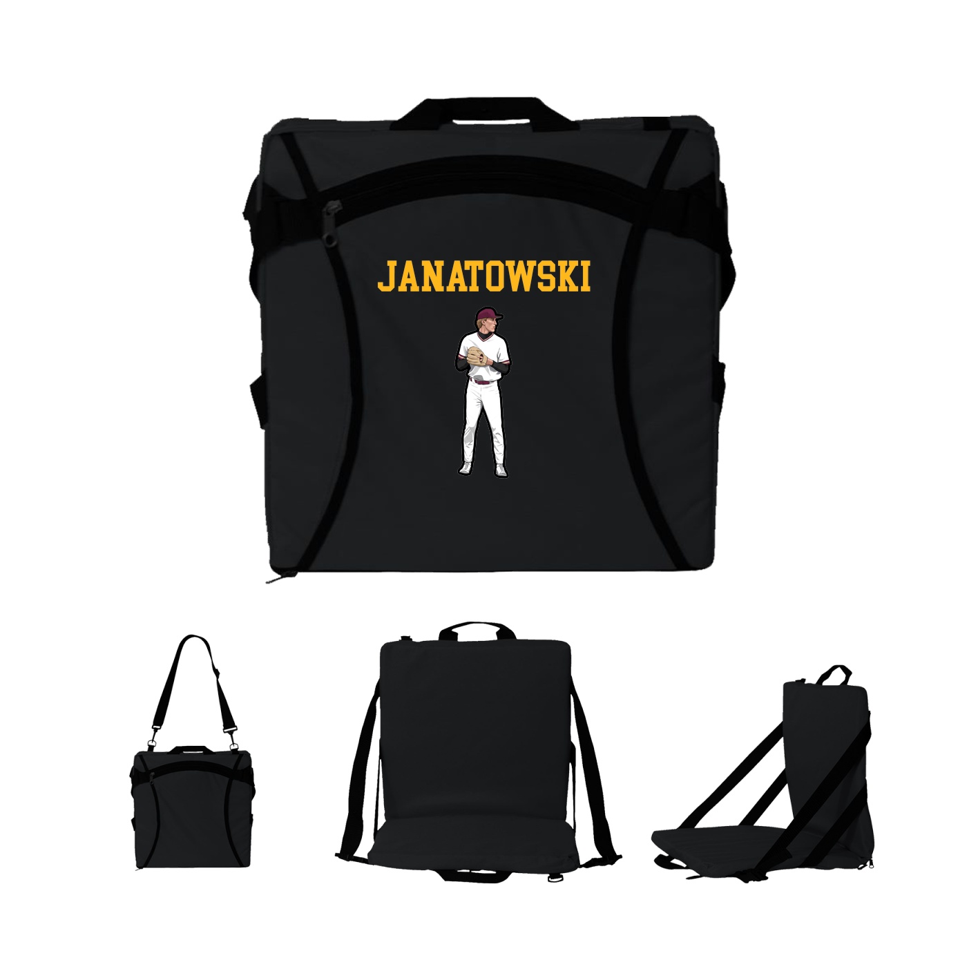 Folding Stadium Seat — Shirsey in Black
